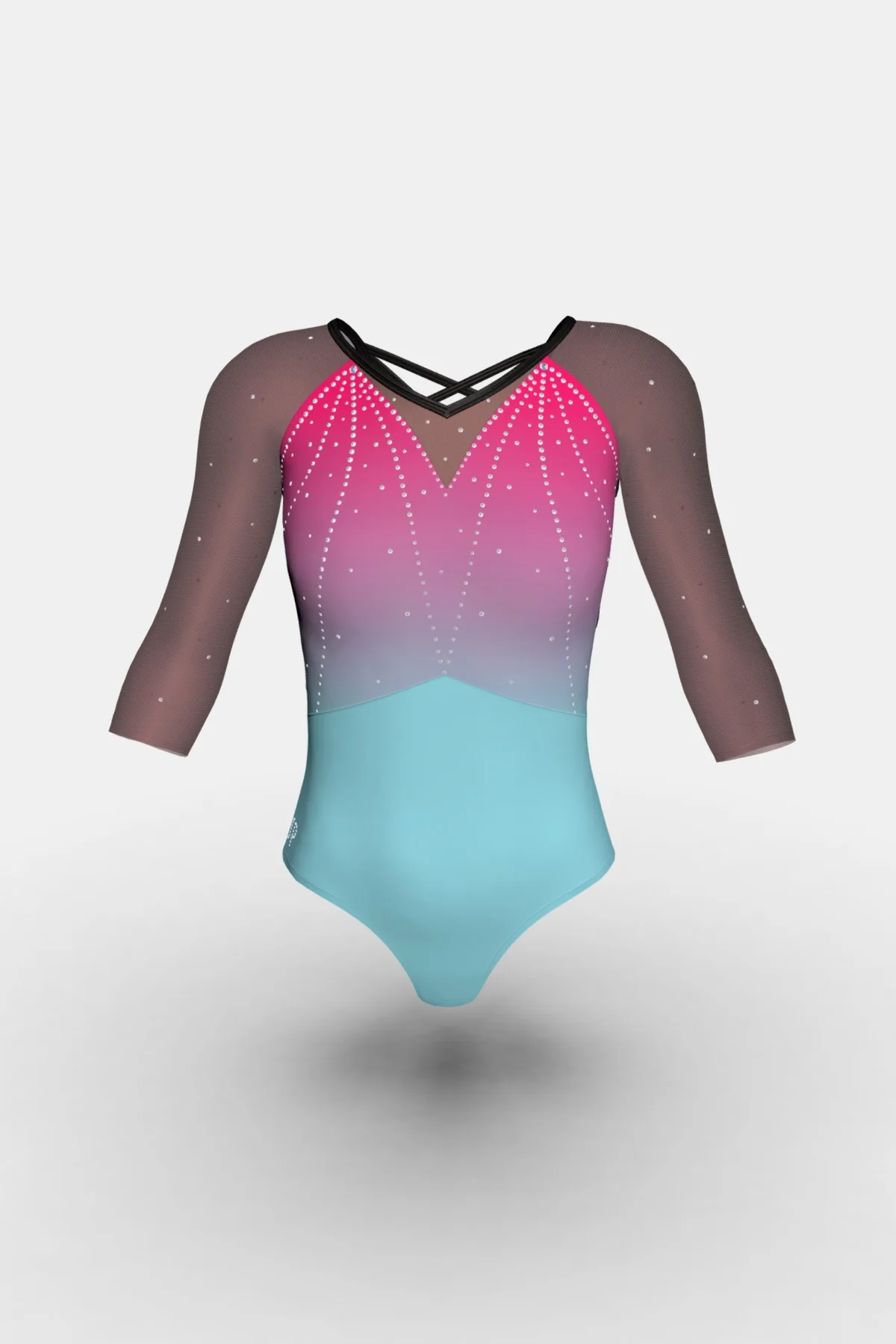 Estelle Light 3/4 Slv Leotard Shelf Bra