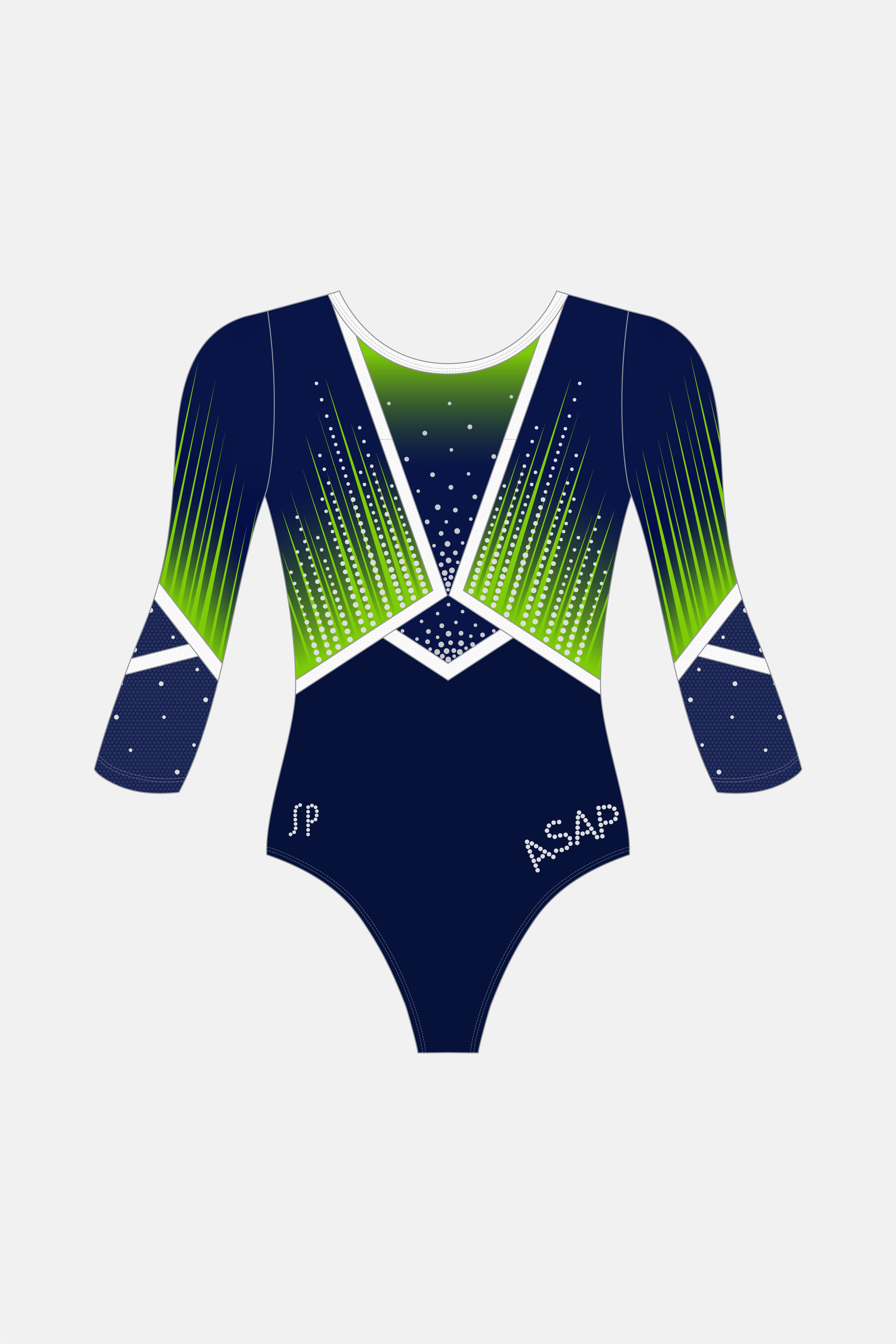 Jnr Diamond 3/4 Slv Leotard