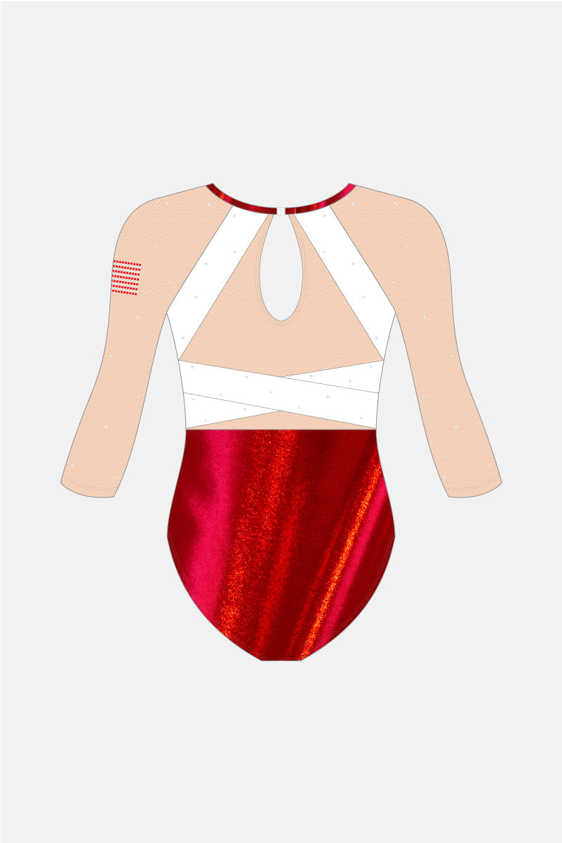 Adele Optional 3/4 Slv Leotard