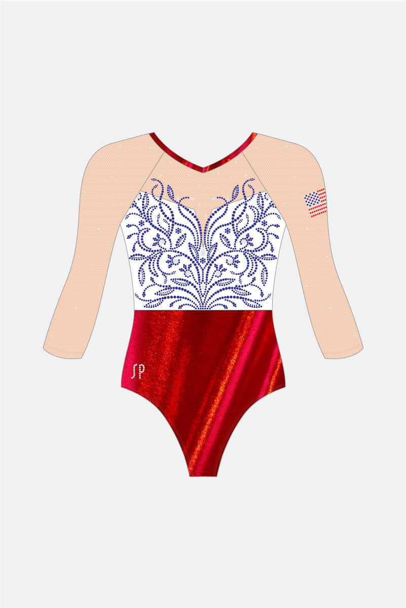 Adele Optional 3/4 Slv Leotard