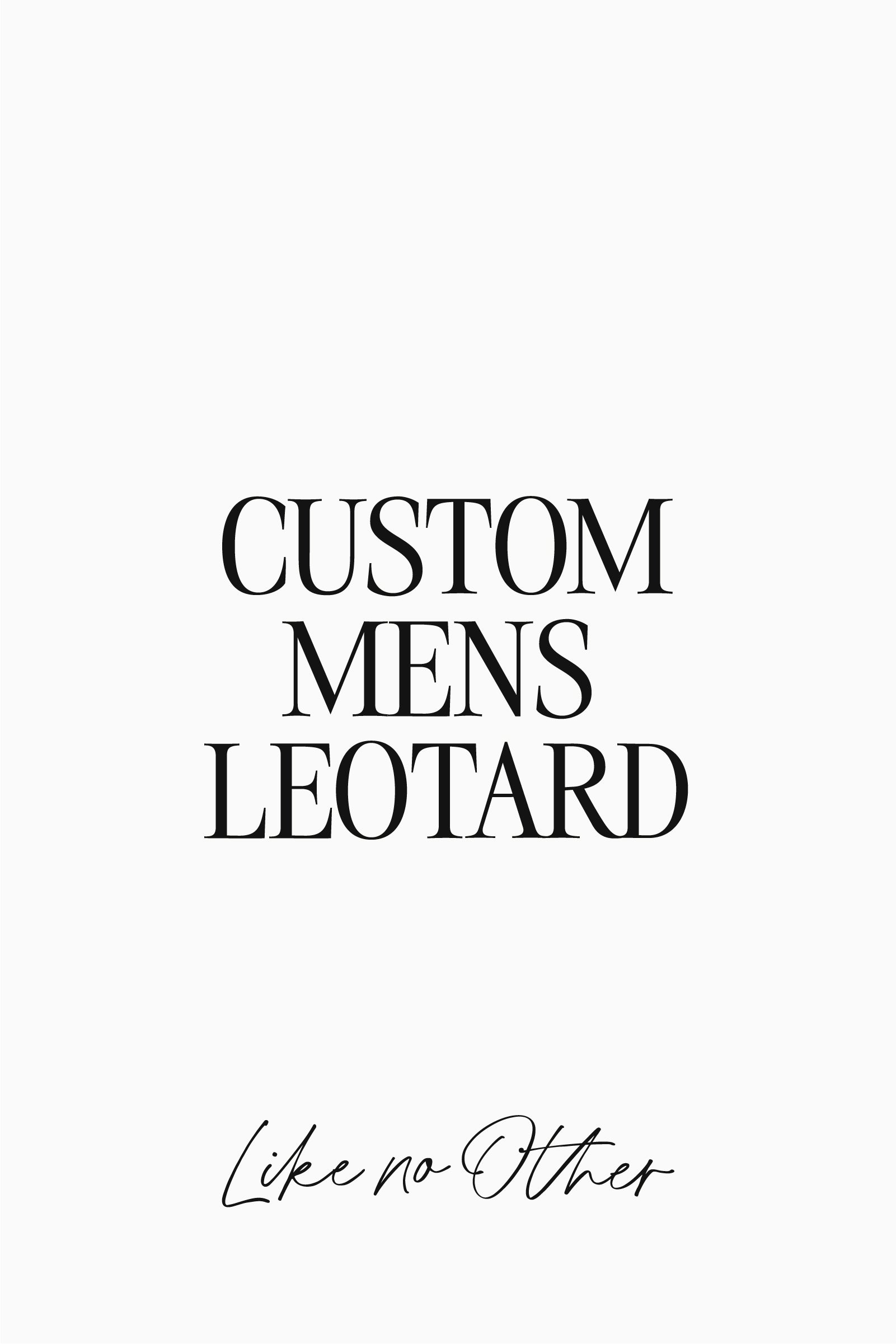 Custom Design - Mens Leotard