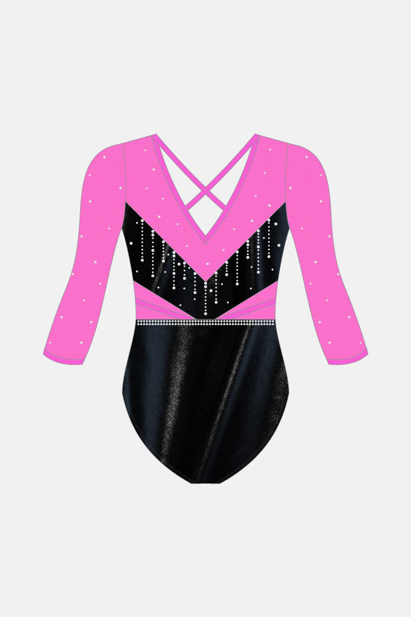 Pink Eliana 3/4 Slv Leotard