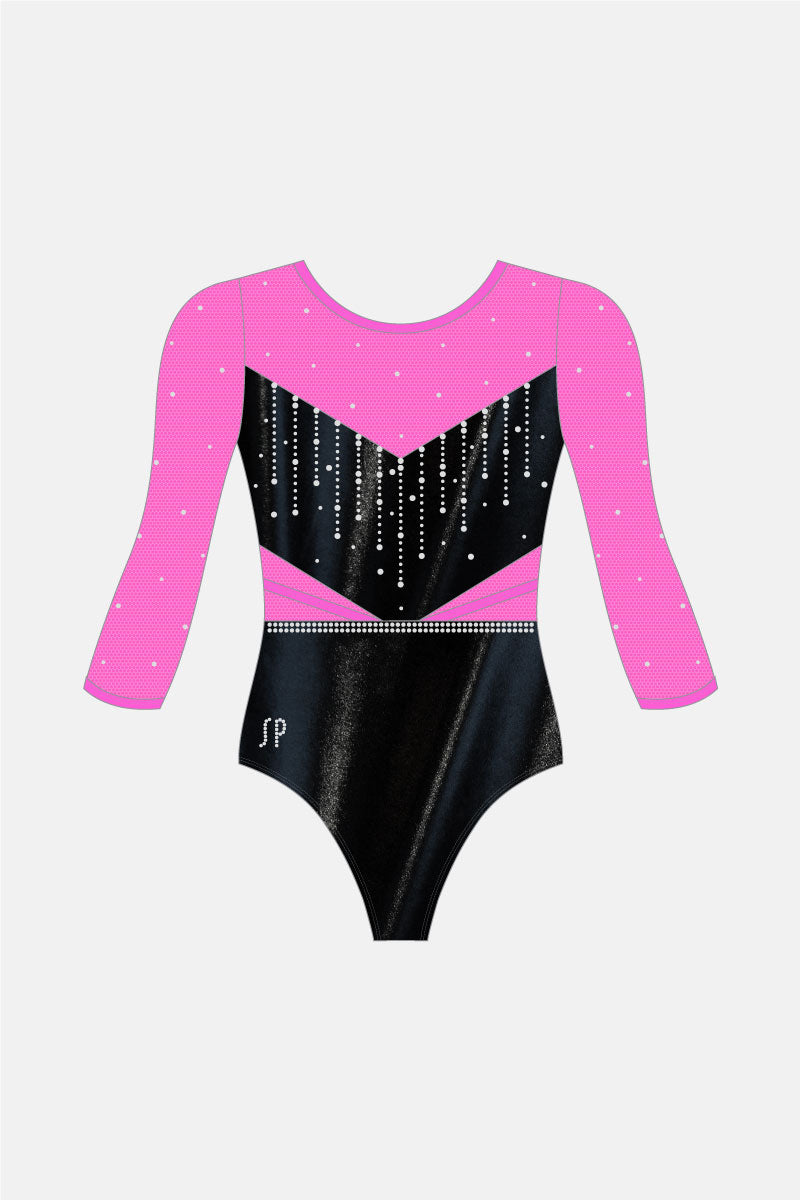 Pink Eliana 3/4 Slv Leotard