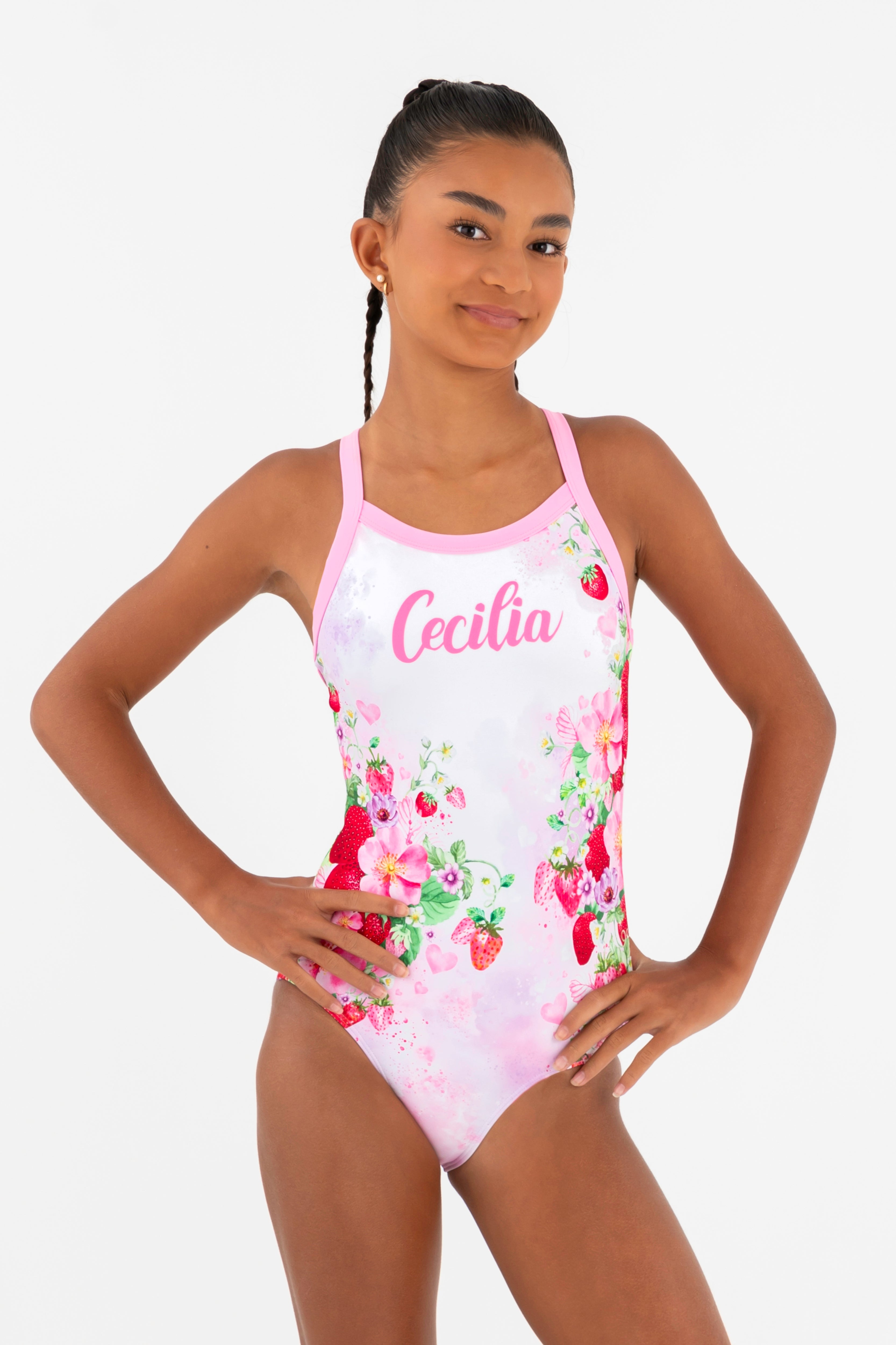 Personalized Strawberry Kisses Leotard