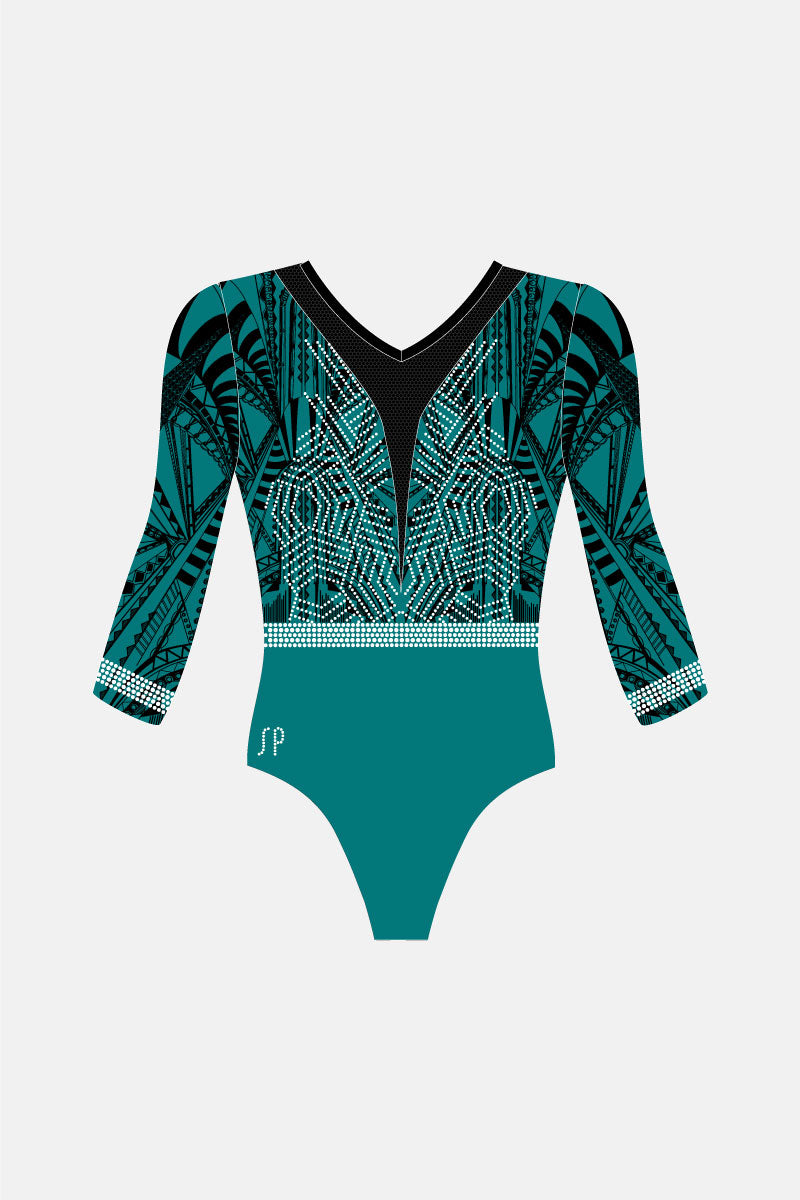 Girls Zule 3/4 Sleeve Leotard