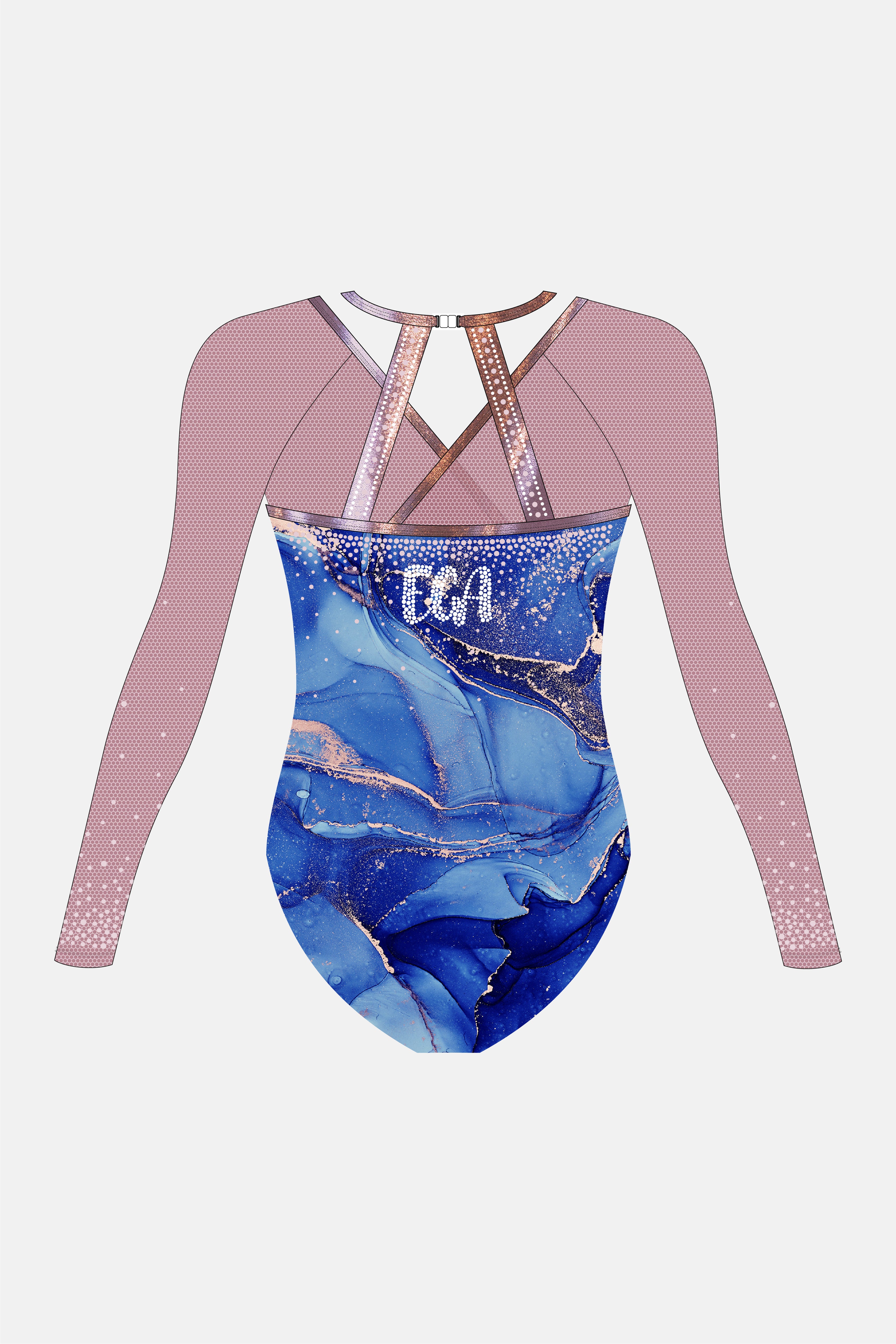 Azure Long Sleeve Comp Leotard