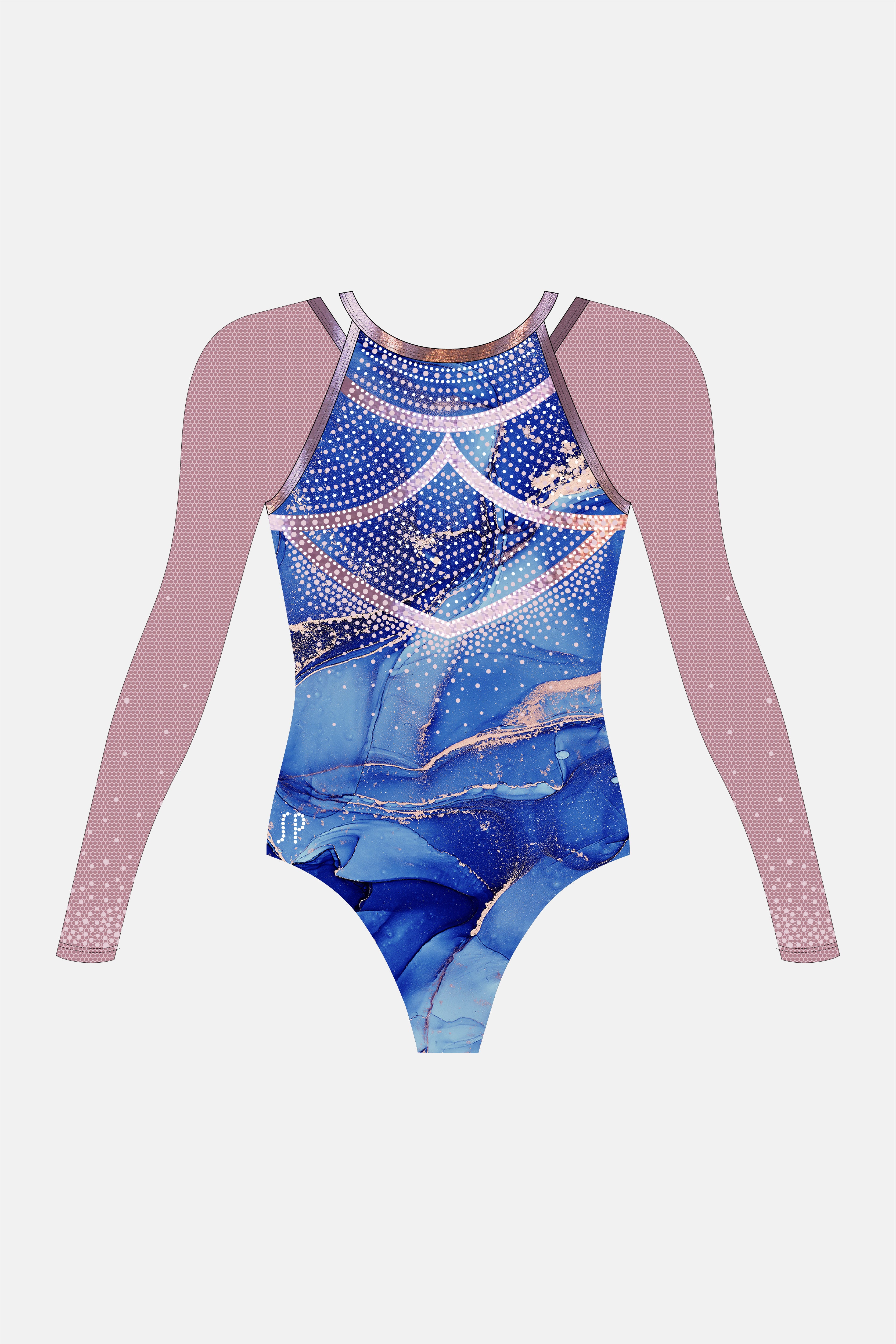 Azure Long Sleeve Comp Leotard
