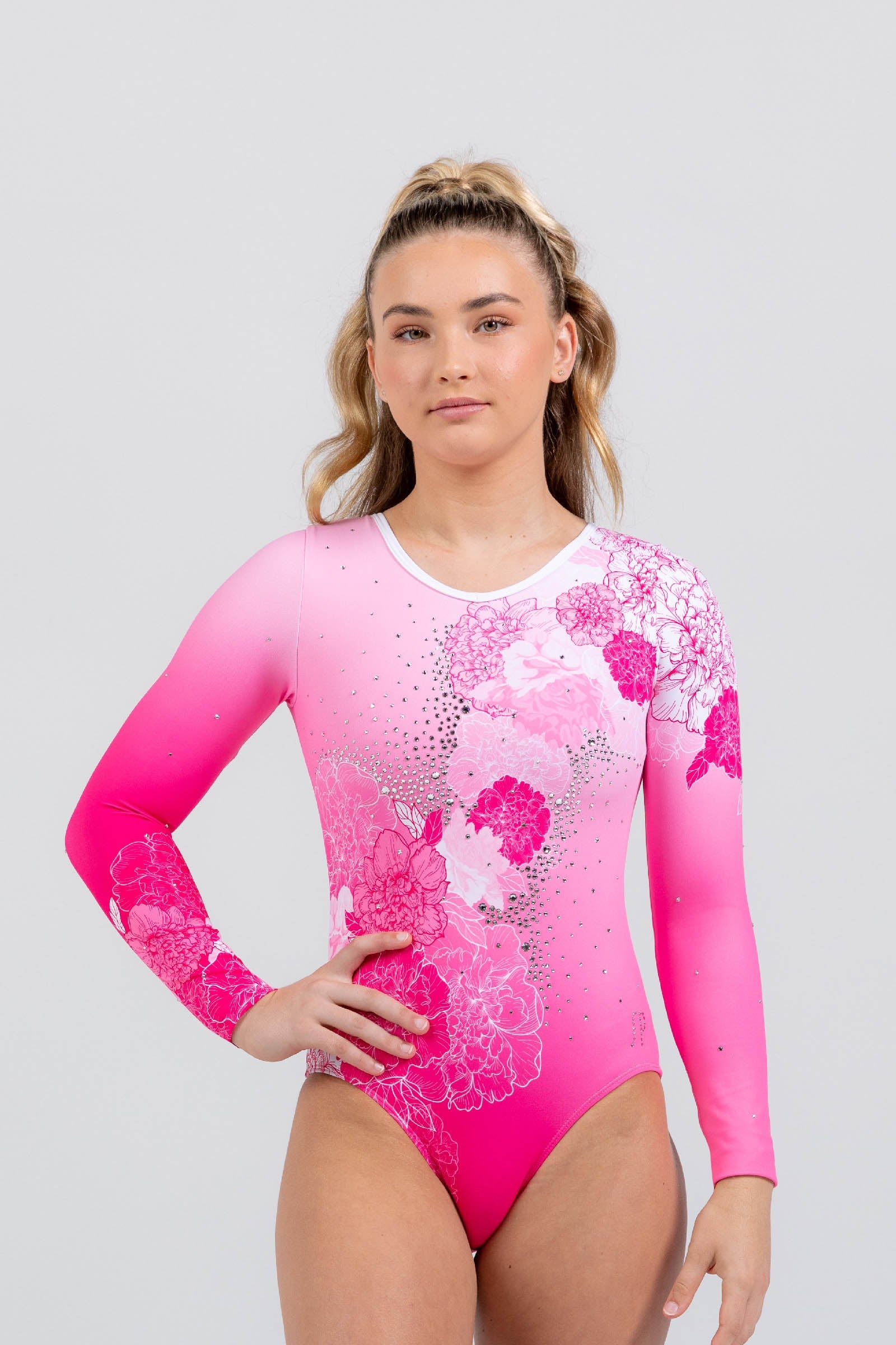 Girls Sylvia P gymnastics Empower orders leotard 10