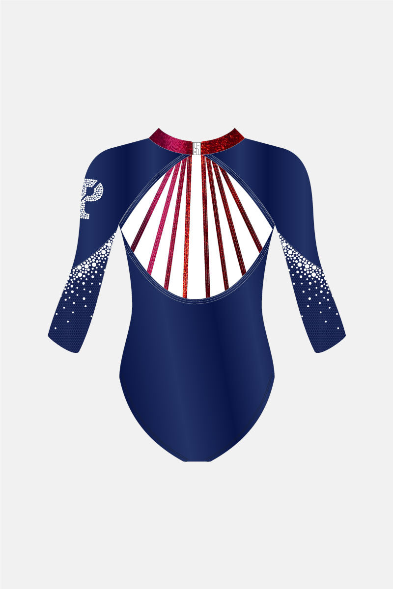 Ivy League 3/4 Sleeve Comp Leotard